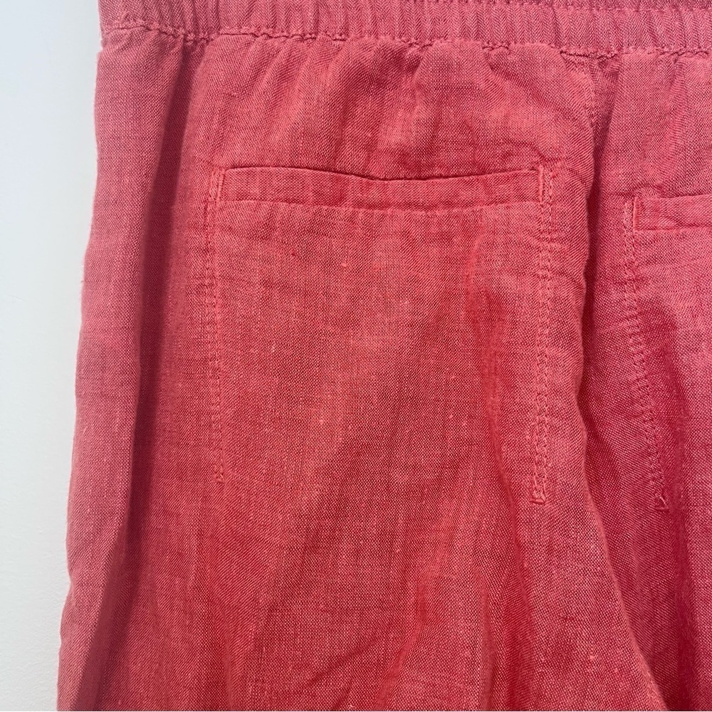Athleta Retreat 100% linen Jogger Pant size 2 Coral Salmon Color - Picture 9 of 12